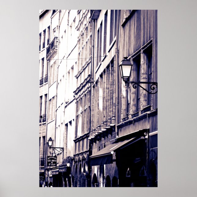 Poster Bâtiments de la vieille ville, France (Devant)