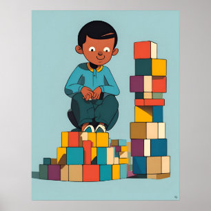 Poster Bâtiments - Jouets pour enfants