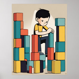 Poster Bâtiments - Jouets pour enfants