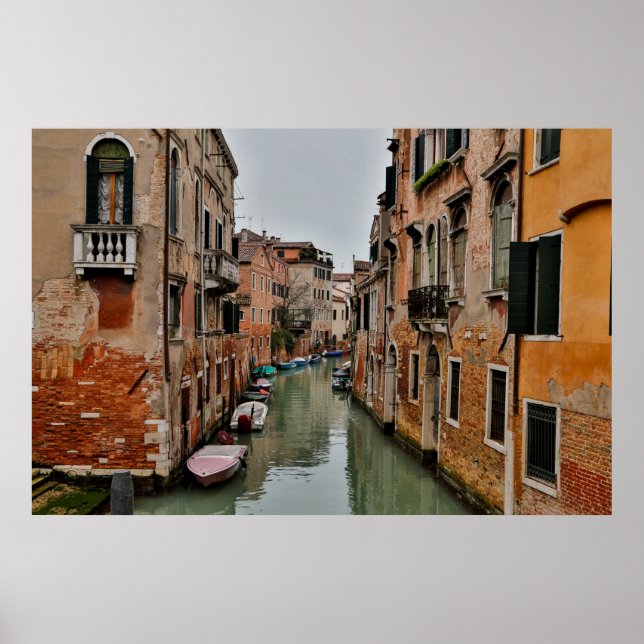 Poster Bâtiments le long des canaux de Venise (Devant)