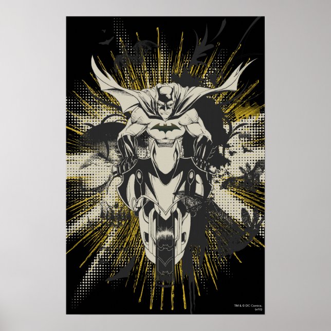 Poster Batman à vélo (Devant)