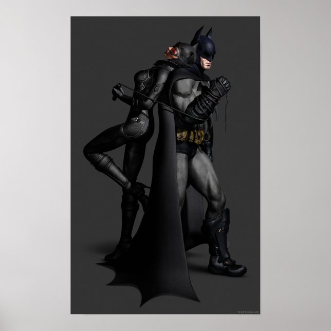 Poster Batman Arkham City | Batman et Catwoman (Devant)