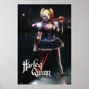 Poster Batman Arkham Knight Harley Quinn avec chauve-so