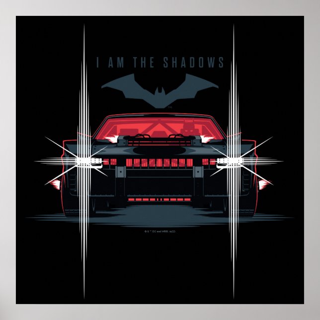Poster Batman Batmobile - Je Suis L'Ombre (Devant)