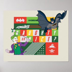 Poster Batman contre Joker "Naughty or Nice"