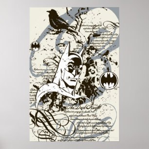 Poster Batman Dark Knight Manuscript Montage