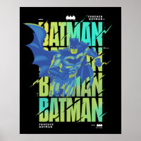 Batman Électrique Qui Traverse La Typographie