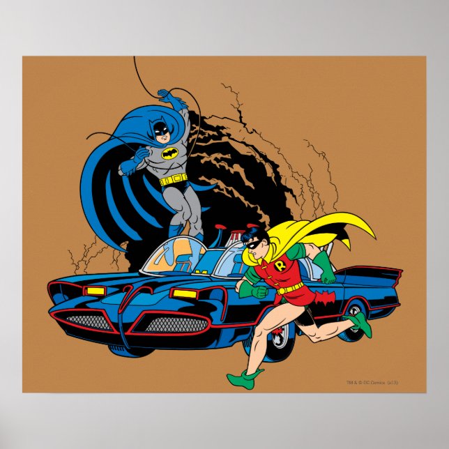 Poster Batman Et Robin Dans Batcave (Devant)