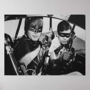 Poster Batman et Robin In Batmobile