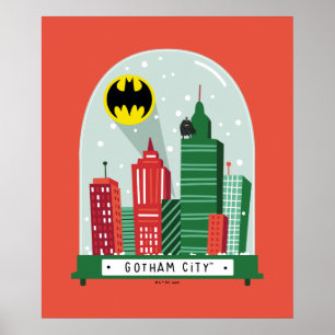 Poster Batman Gotham City™ - Graphique du Globe des neige