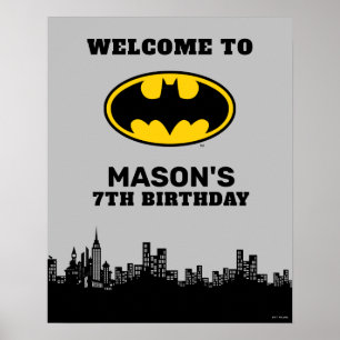 Poster Batman - Gotham City   Symbole d'anniversaire Supe