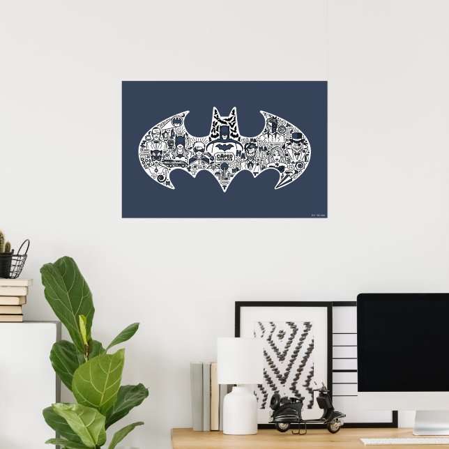 Poster Batman Icon Doodle Art (Bureau à domicile)