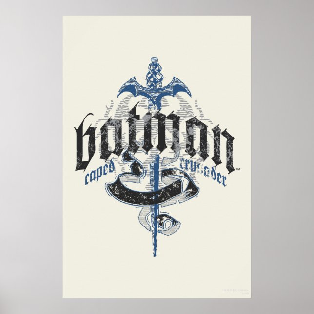 Poster Batman | Nom avec logo épée (Devant)