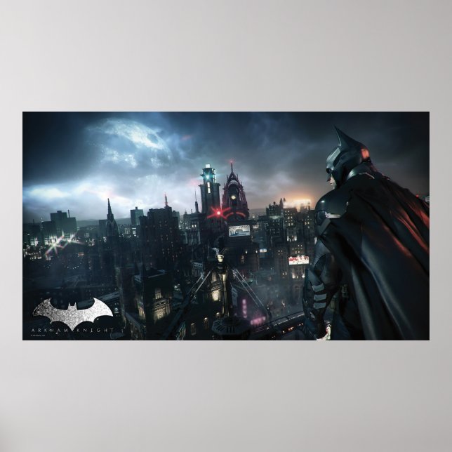 Poster Batman regarde la ville (Devant)
