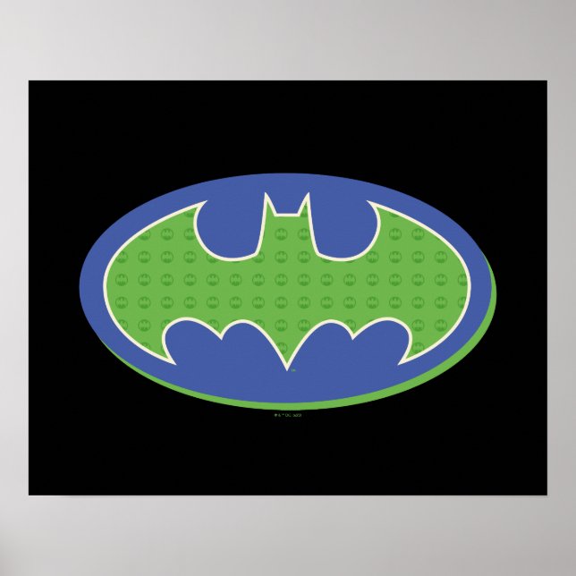 Poster Batman | Symbole pourpre et vert (Devant)