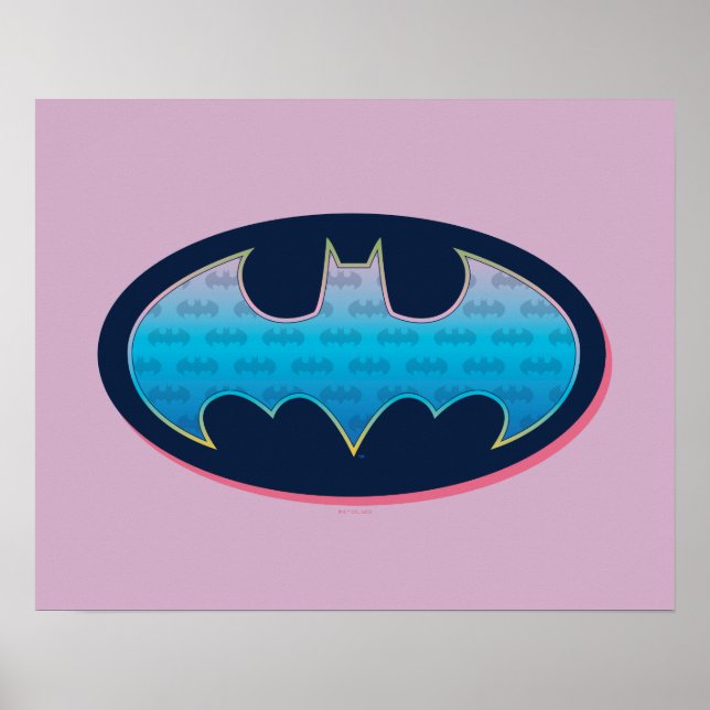 Poster Batman | Symbole rose et bleu (Devant)