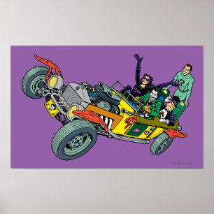 Poster Batman Villages À Jokermobile