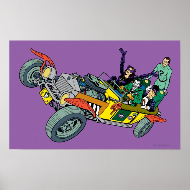 Poster Batman Villages À Jokermobile (Devant)