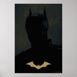 Poster Batman With Golden Bat Symbol