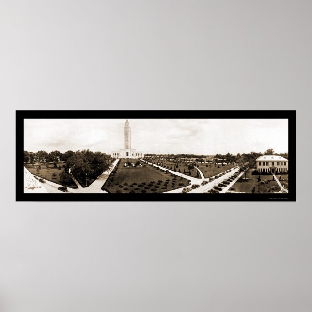Poster Baton Rouge LA Capitol Photo 1935 (Devant)