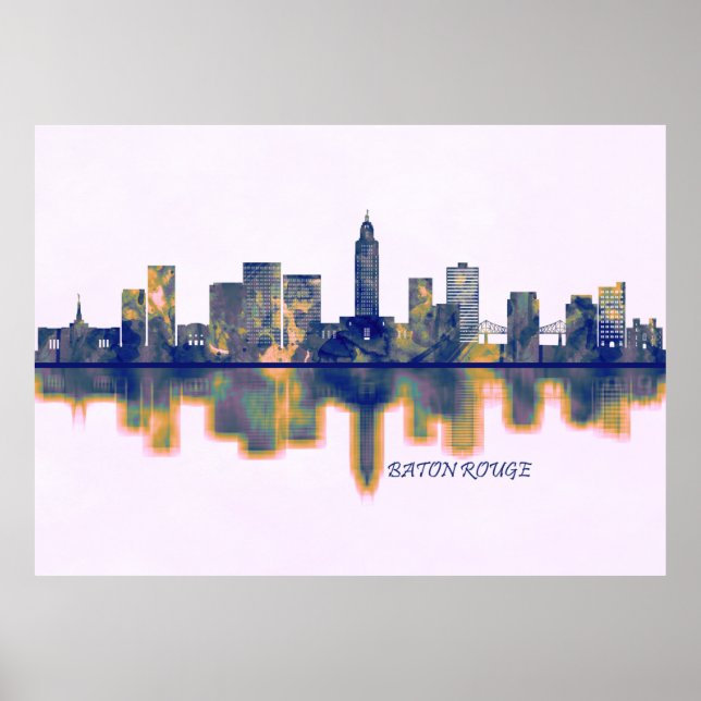 Poster Baton Rouge Skyline (Devant)