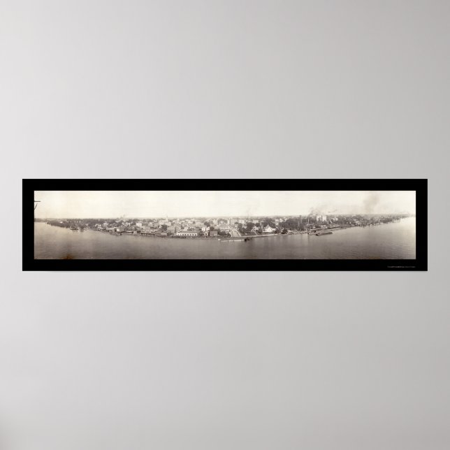 Poster Baton Rouge Waterfront Photo 1912 (Devant)