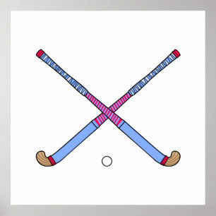 Poster Bâtons de hockey sur gazon