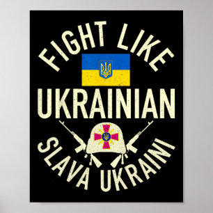 Poster Bats comme Ukrainien Soutiens l'Ukraine Je suis av