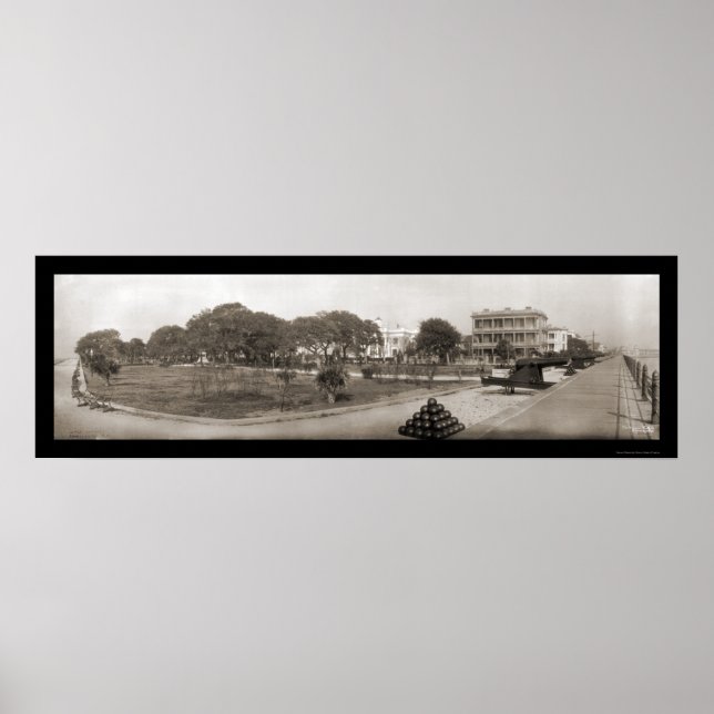 Poster Batterie Charleston Caroline du Sud Photo 1909 (Devant)