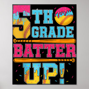 Poster Batterie de 5e année sur base-ball de baseball de 