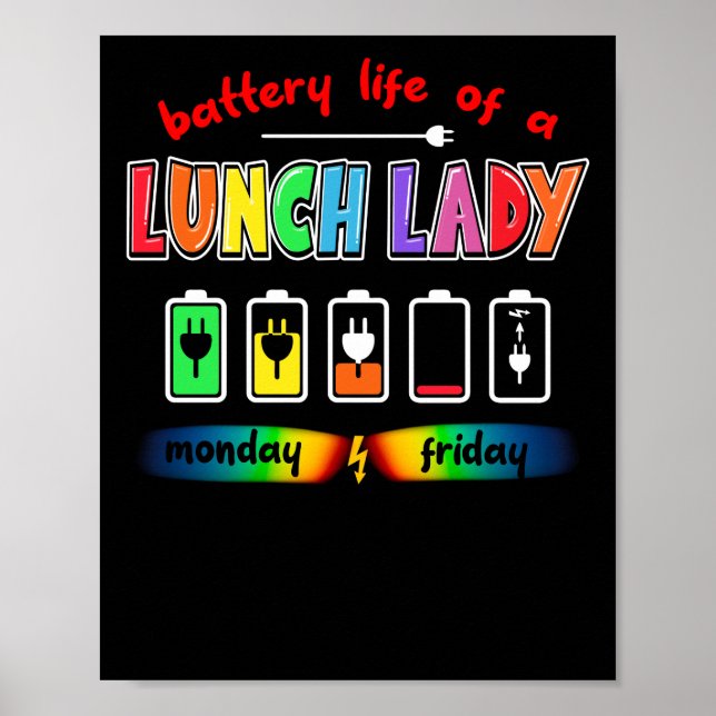Poster Batterie Durée De Vie D'Un Déjeuner D'École Lady C (Devant)