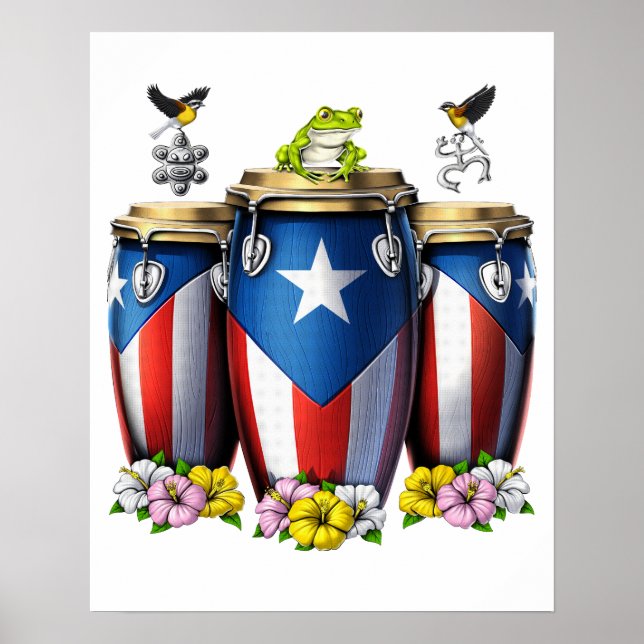 Poster Batteries Porto Rico Boricua (Devant)