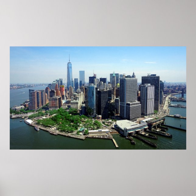 Poster BATTERSTAT PARK et SOUTH MANHATTAN SKYLINE (Devant)