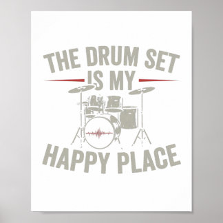 Poster Batteur| Drums de musique cadeaux de musiciens