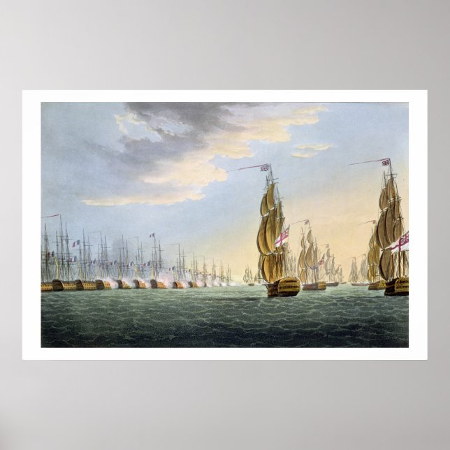 Poster Battle of the Nile, août 1st 1798, gravée par T (Devant)