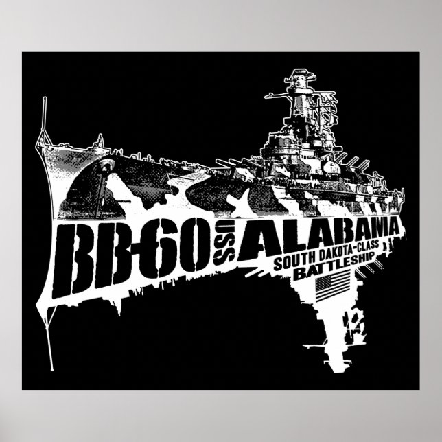 Poster Battleship Alabama (Devant)