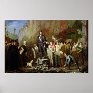 Poster Baudin sur la Barricade de Faubourg