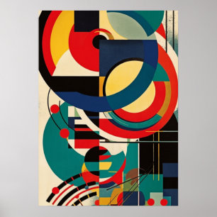 Poster bauhaus, bauhaus design, design moderne, géométriq