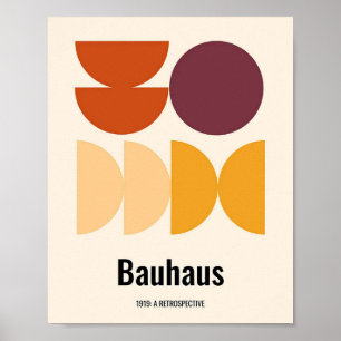 Poster bauhaus, bauhaus design, design moderne, géométriq