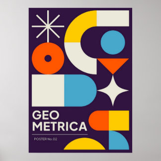 Poster bauhaus, bauhaus design, design moderne, géométriq