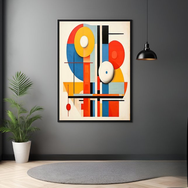 Poster Bauhaus géométrique minimaliste art Abstrait (Créateur téléchargé)