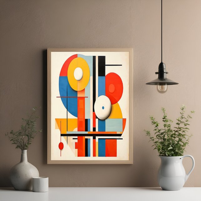 Poster Bauhaus géométrique minimaliste art Abstrait (Créateur téléchargé)