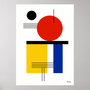 Poster Bauhaus Moderne Géométrique Abstrait Minimaliste