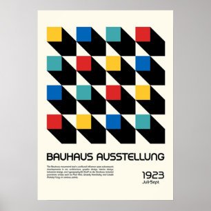 Poster bauhaus, moderniste, minimal, géométrique, abstrai