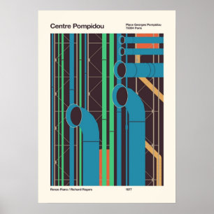 Poster bauhaus, moderniste, minimal, géométrique, abstrai