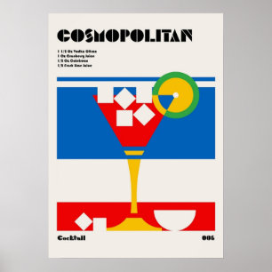 Poster bauhaus, moderniste, minimal, géométrique, abstrai