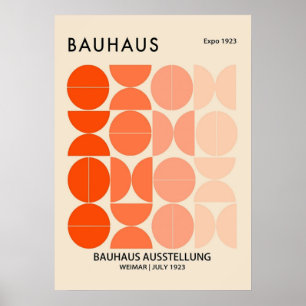 Poster bauhaus, moderniste, minimal, géométrique, abstrai