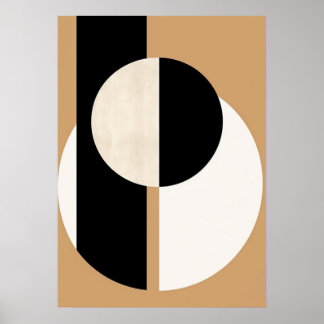 Poster bauhaus, moderniste, minimal, géométrique, abstrai