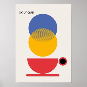 Poster bauhaus, moderniste, minimal, géométrique, abstrai