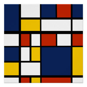 Poster bauhaus motif peinture géométrique abstraite mo